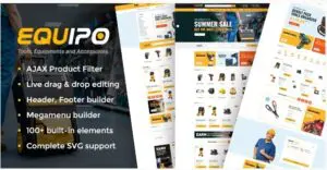 Equipo - Parts And Tools WordPress WooCommerce Theme