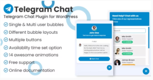 Telegram Chat Support Pro WordPress Plugin