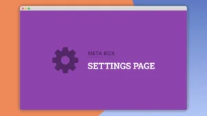 Meta Box Settings Page