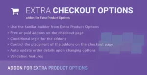 Extra Checkout Options Addon For Extra Product Options
