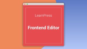 Learnpress Frontend Editor