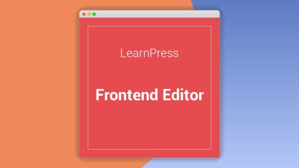 Learnpress Frontend Editor