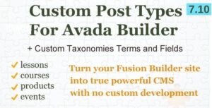 Custom Post Types, Taxonomies And Fields For Aada Builder