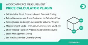 Woocommerce Measurement Price Calculator , Price Per Unit