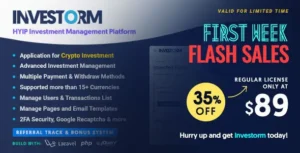 Inestorm Adanced Hyip Inestment Management Platform