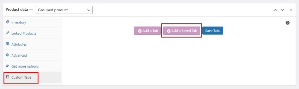 Agregue una pestaña de producto guardado a un producto de WooCommerce