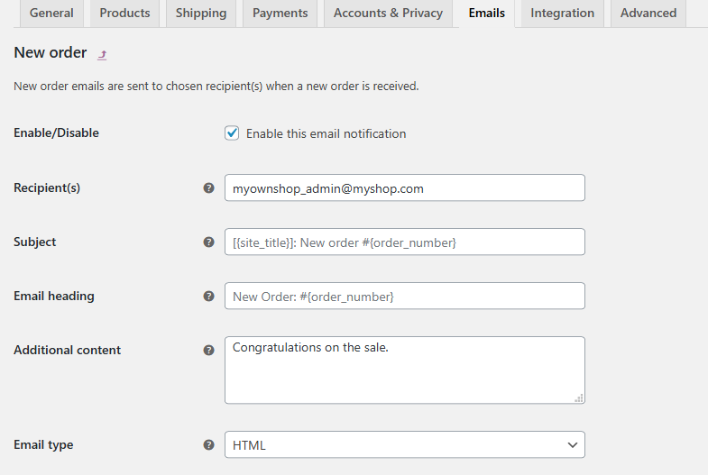5-1 WooCommerce Personalizar correos electrónicos