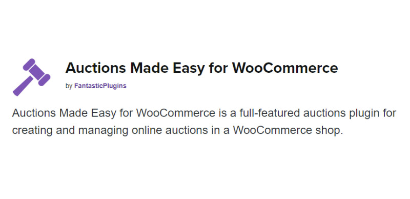 7 complementos profesionales de subasta de WordPress 5 Subastas simplificadas para WooCommerce