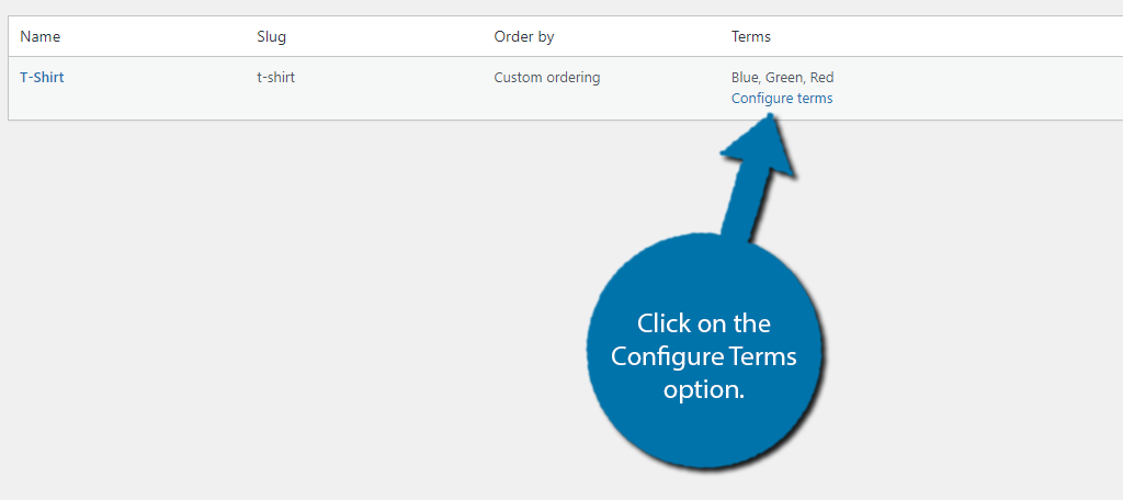 Configurar términos