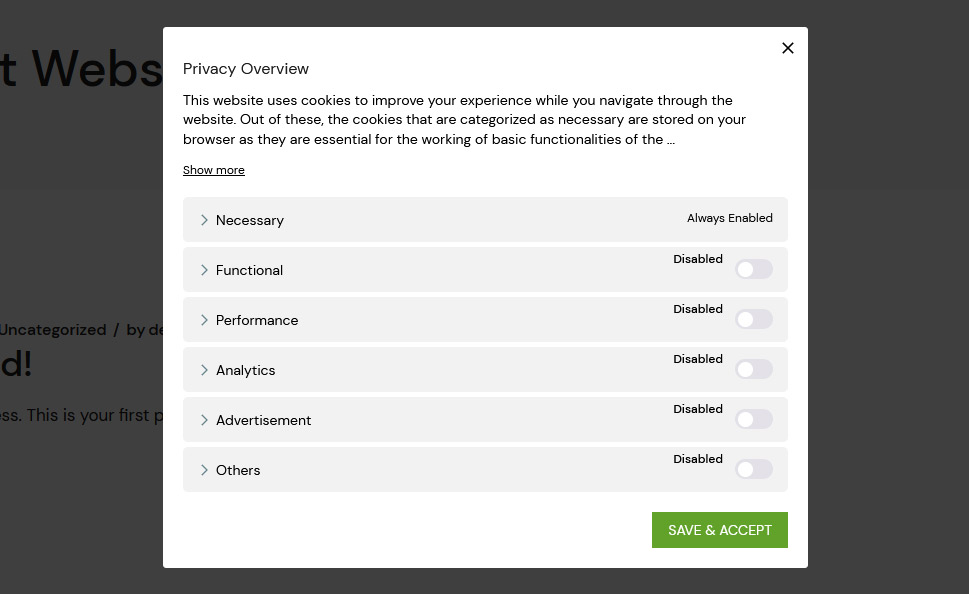 Descripción general de la privacidad de las cookies