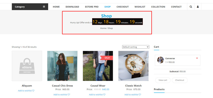 1) Agregue el temporizador de cuenta regresiva del producto WooCommerce a una sola página con códigos cortos