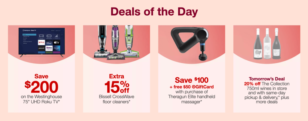 Ofertas del día en Target.