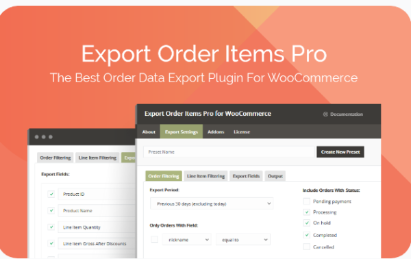 Export Order Items Pro for WooCommerce