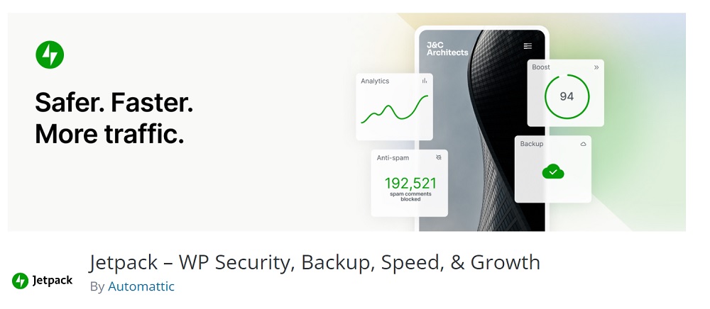 Jetpack - Plugin fácil de copia de seguridad y restauración de WordPress