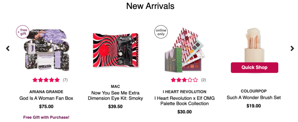 Novedades en la tienda online de Ulta Beauty.