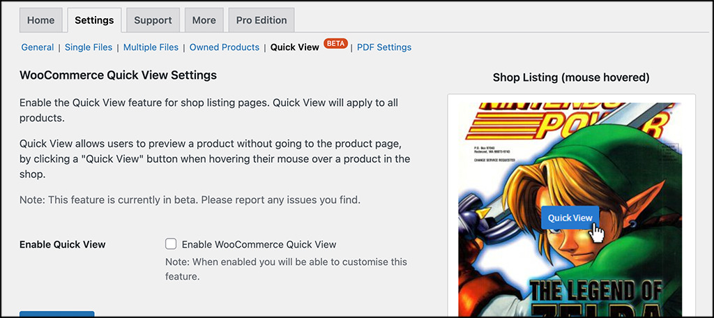 Vista rápida para descargar gratis woocommerce