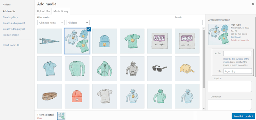 Establecer texto alternativo en el backend de WordPress