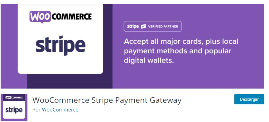 Instalar el plugin Stripe