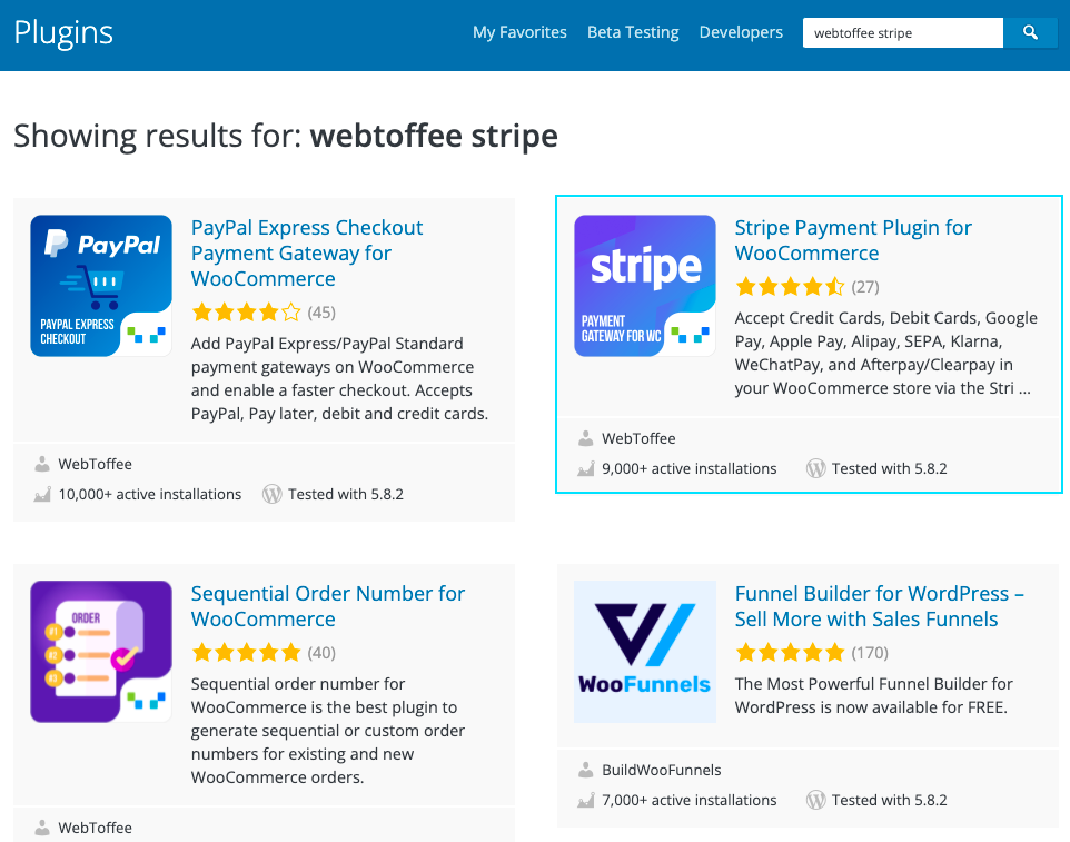 Instale la banda para el plugin WooCommerce de WebToffee
