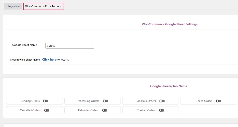 Configuración de datos de WooCommerce