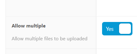 Habilitar la carga de varios archivos