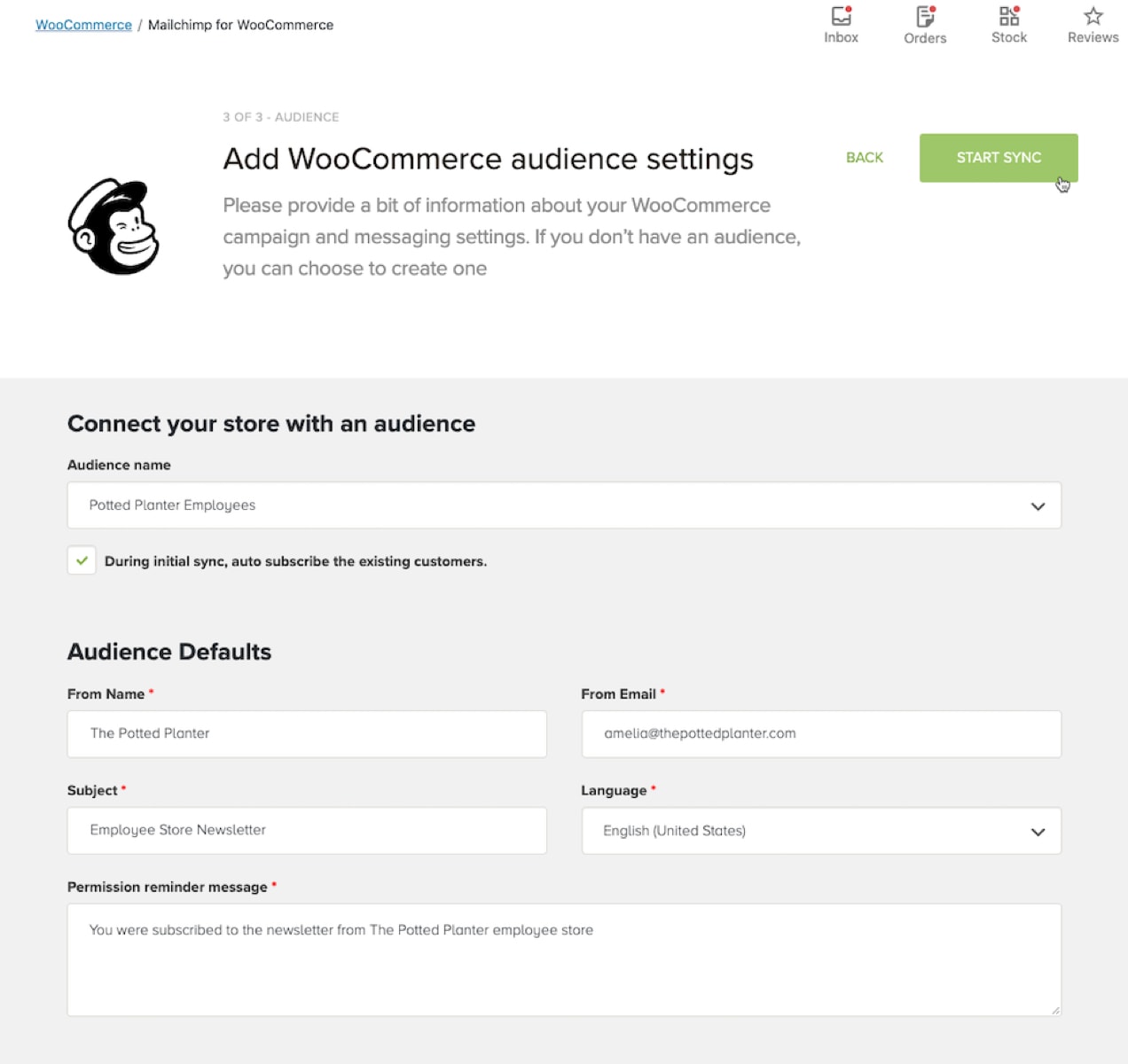 agregar una audiencia de WooCommerce a Mailchimp