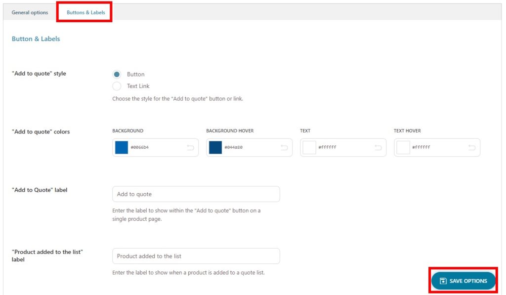 botón solicitar cotización woocommerce