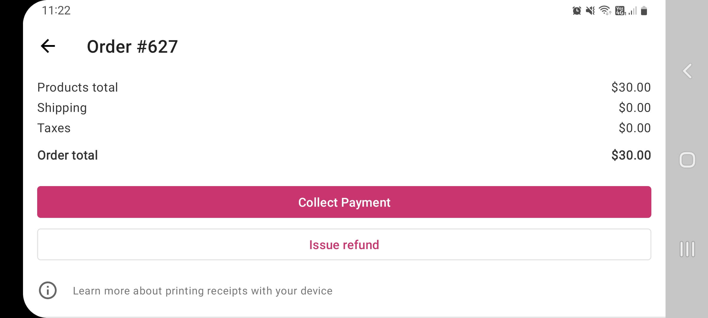 Cobrar el pago de un pedido de WooCommerce usando la aplicación