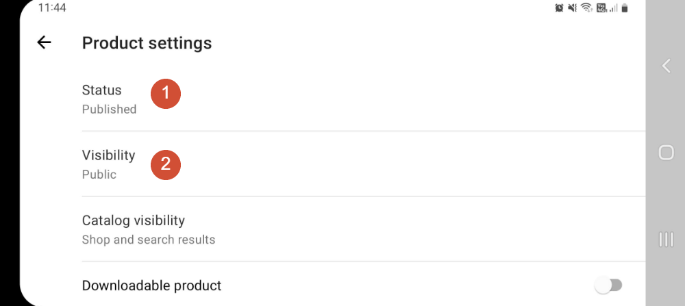 Configurar el estado de un producto de WooCommerce