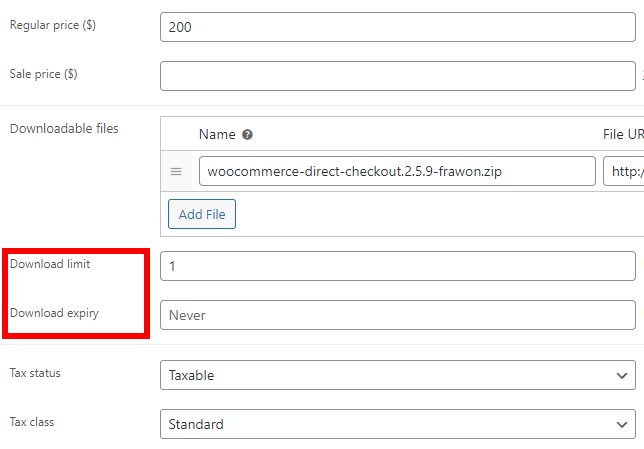 Configure el producto como descargable