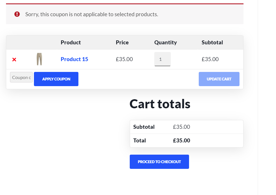 excluir el producto de woocommerce de los cupones - producto excluido