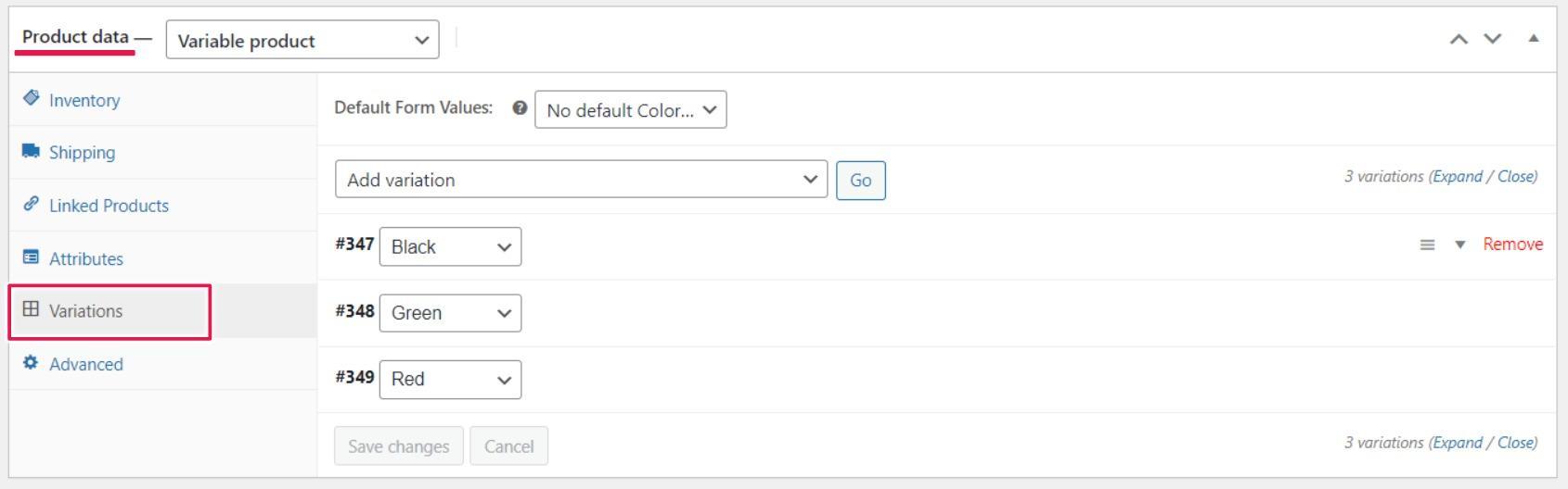 Agregue múltiples imágenes a la variación del producto WooCommerce