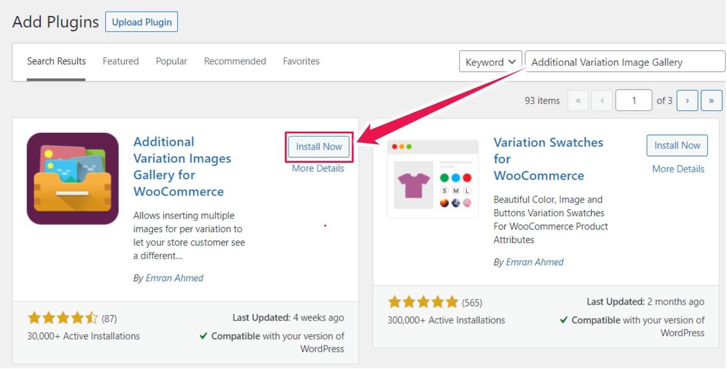 Agregue múltiples imágenes a la variación del producto WooCommerce