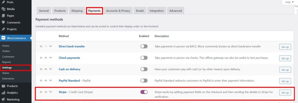 Test del proceso de pago con tarjeta utilizando la pasarela de pago de Stripe en WooCommerce