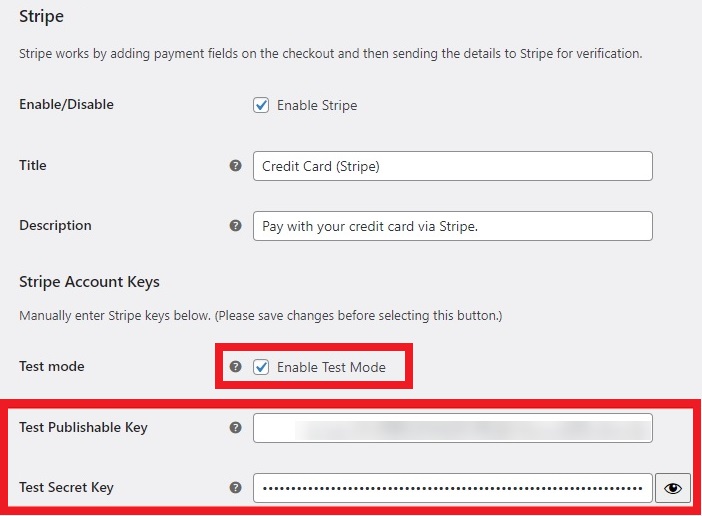 Test del proceso de pago con tarjeta utilizando la pasarela de pago de Stripe en WooCommerce