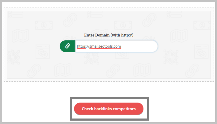 Comprobador de backlinks de Small Seo Tool