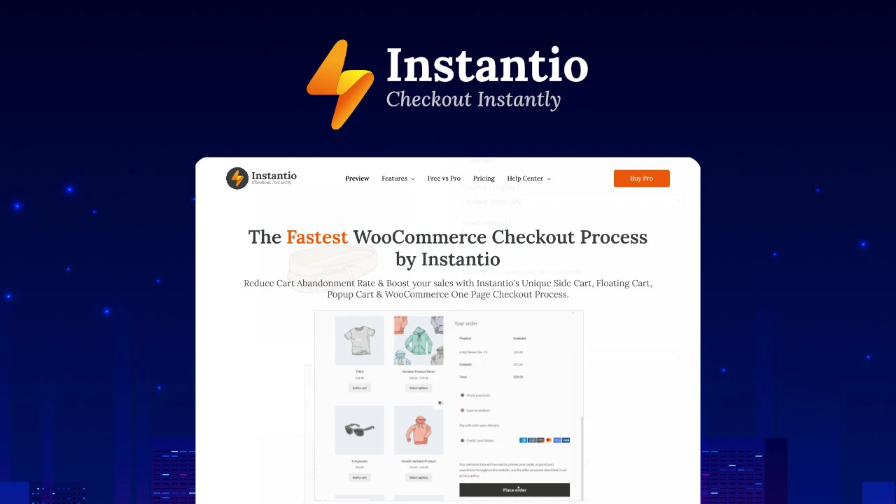 Instantio – WooCommerce All in One Cart and Checkout