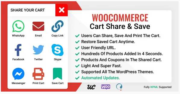 WooCommerce Cart Share and Save