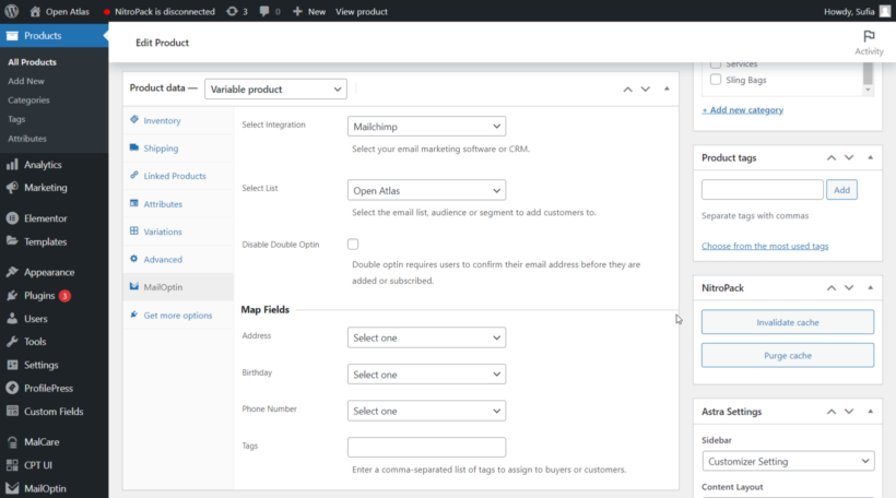 Agregar nuevos clientes a MailChimp cuando se compran productos específicos