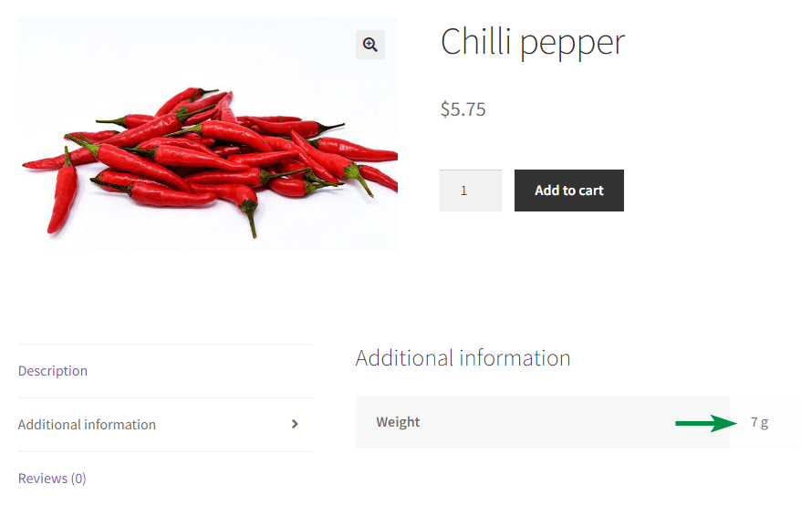 Nueva unidad de peso para un producto WooCommerce
