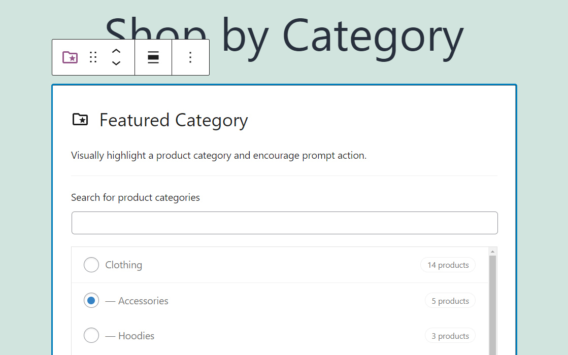 Seleccionar una categoría de producto destacado en WooCommerce