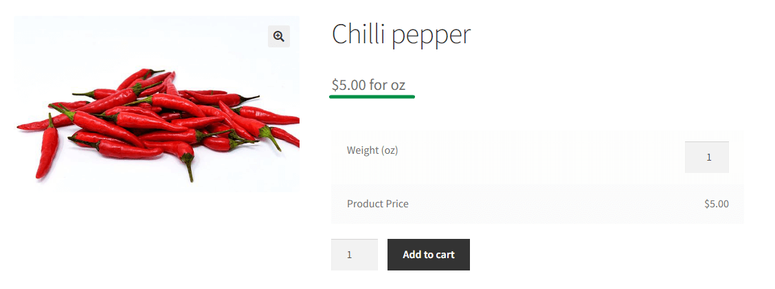 Vender el producto WooCommerce por peso - unidad de oz
