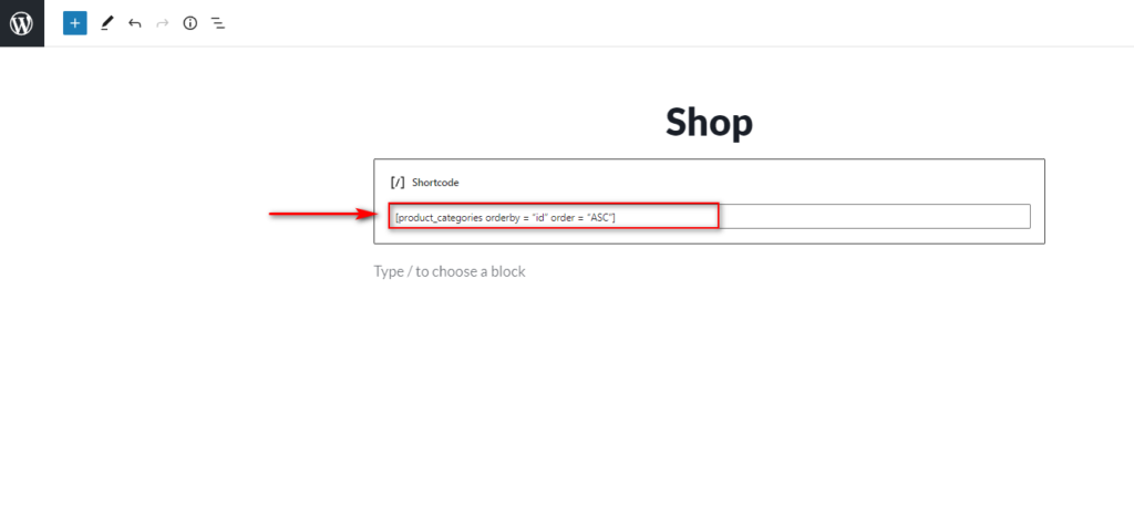 mostrar categorías en la página de la tienda de woocommerce - shortcode personalizado