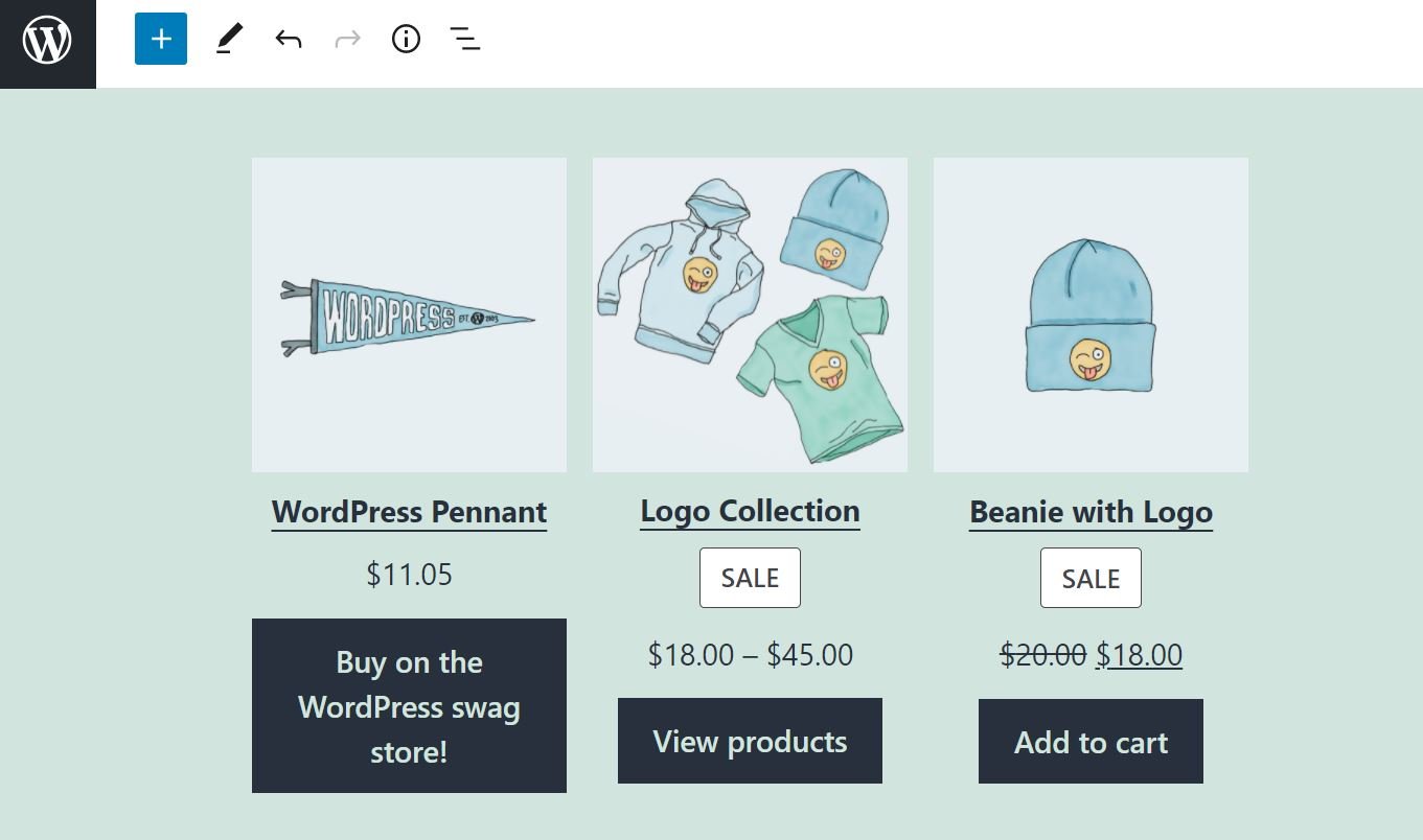 El bloque WooCommerce de productos más nuevos en el Editor de bloques