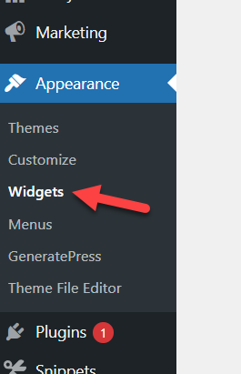 Widgets Cómo editar el pie de página en WordPress 2024-Widgets